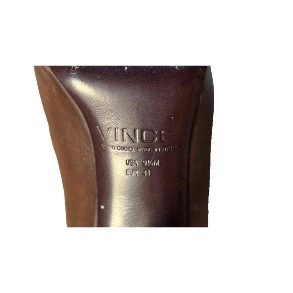 Vince Brown Leather Booties Boots Size 9.5 - Picture 7 of 10